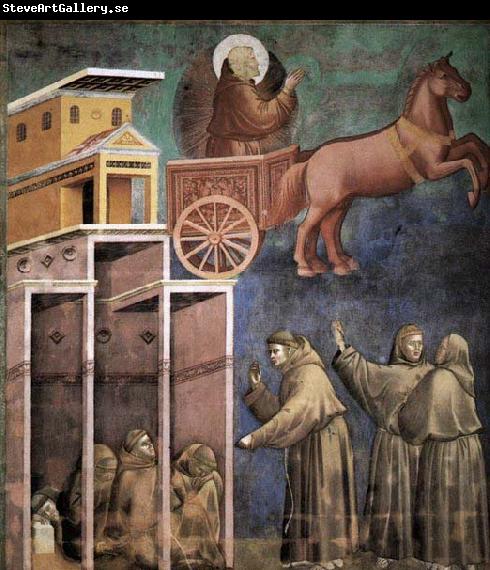 GIOTTO di Bondone Vision of the Flaming Chariot